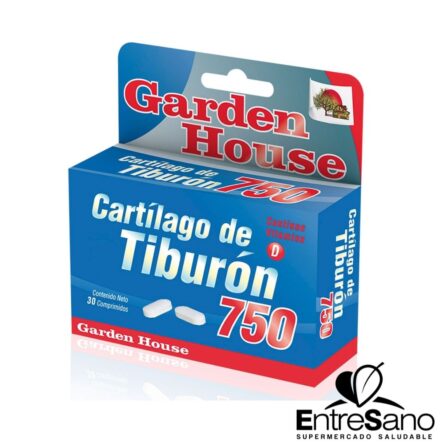 Cartilago de Tiburon calcio + vitamina D  (30 cap) - Garden House