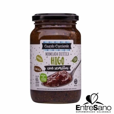 Mermelada de higo c/ semillas c/stevia 440 gr - Cuarto Creciente