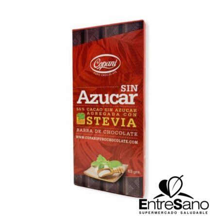 Barra Chocolate 55% Cacao c/Stevia 63gr - Copani