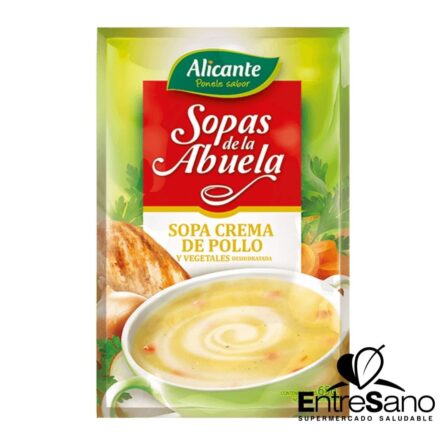 Sopa Crema de pollo y vegetales 65gr. - Alicante