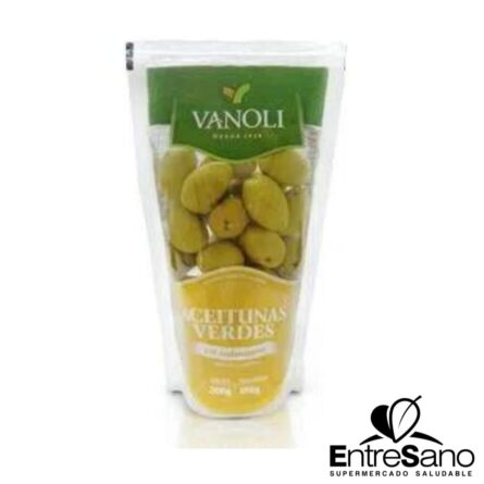 Aceitunas Verdes en salmuera sin tacc 180gr. - Vanoli