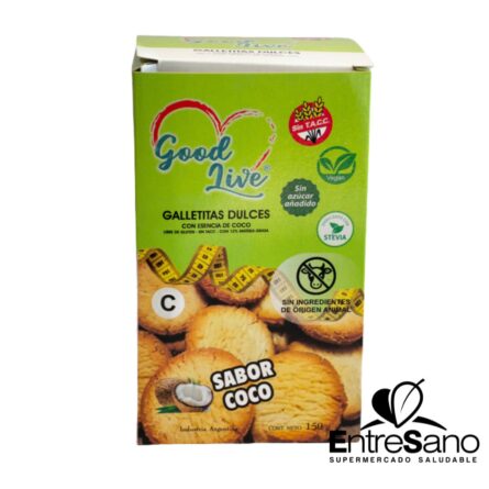 GALLETITAS COCO S/TACC 150gr - Good Live