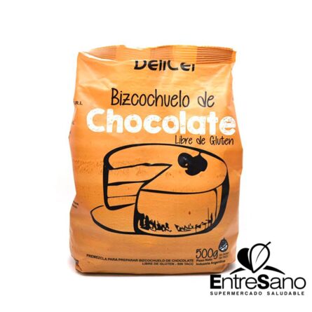 BIZCOCHUELO CHOCOLATE premezcla sin tacc 500gr.  - Delicel