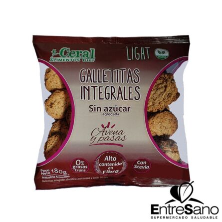 GALLETAS AVENA PASAS INTEGRALES 190gr. - Ceral