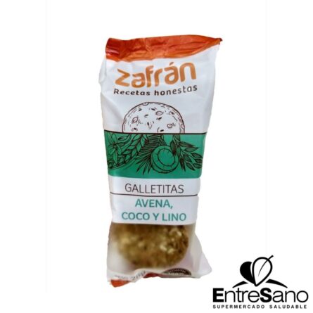 GALLETA AVENA COCO LINO 28gr. - Zafran