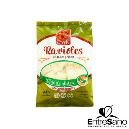 RAVIOLES JAMON Y QUESO S/TACC 300GR - IL SOLE